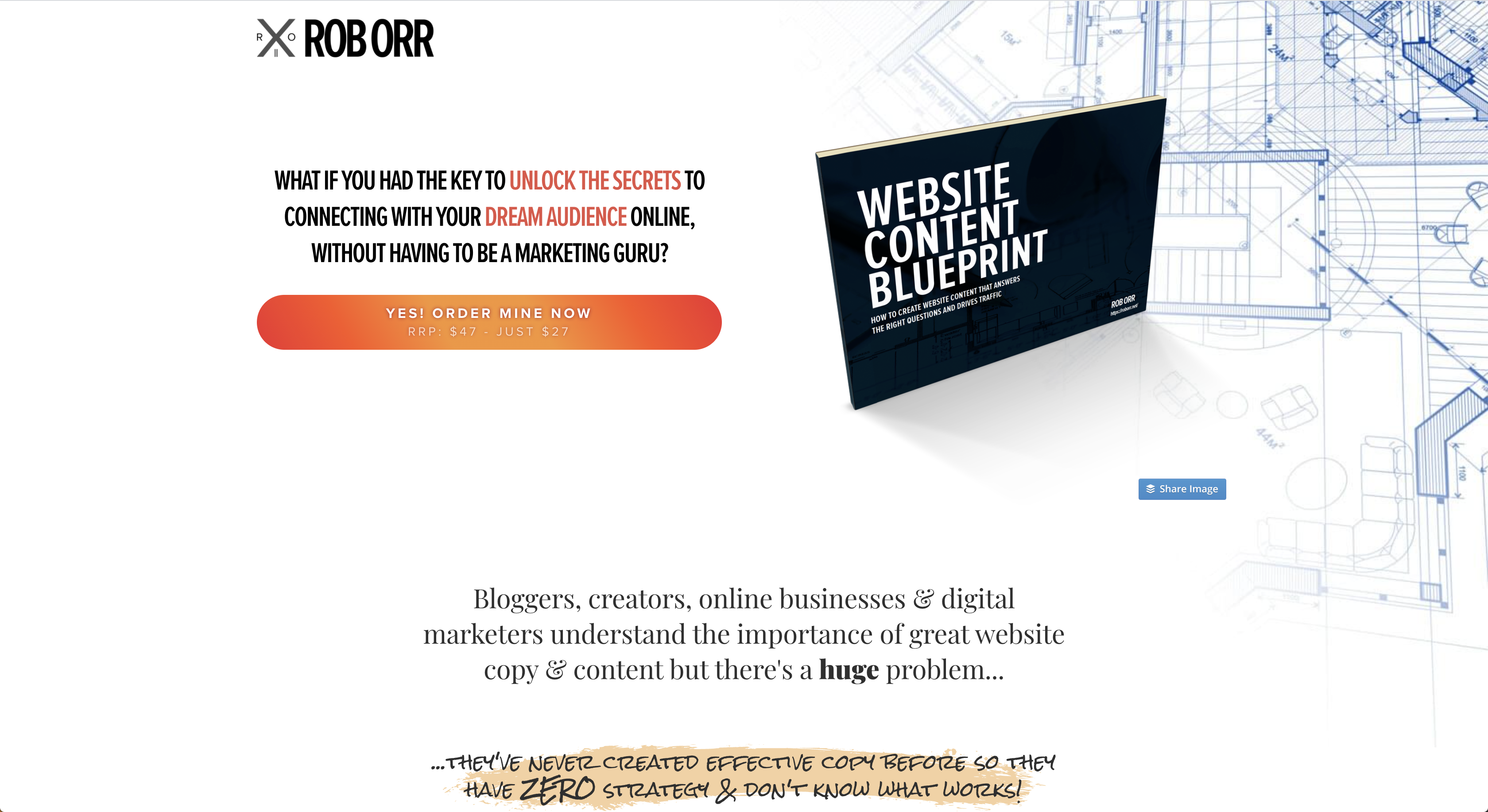 Tripwire funnel page - Website Content Blueprint