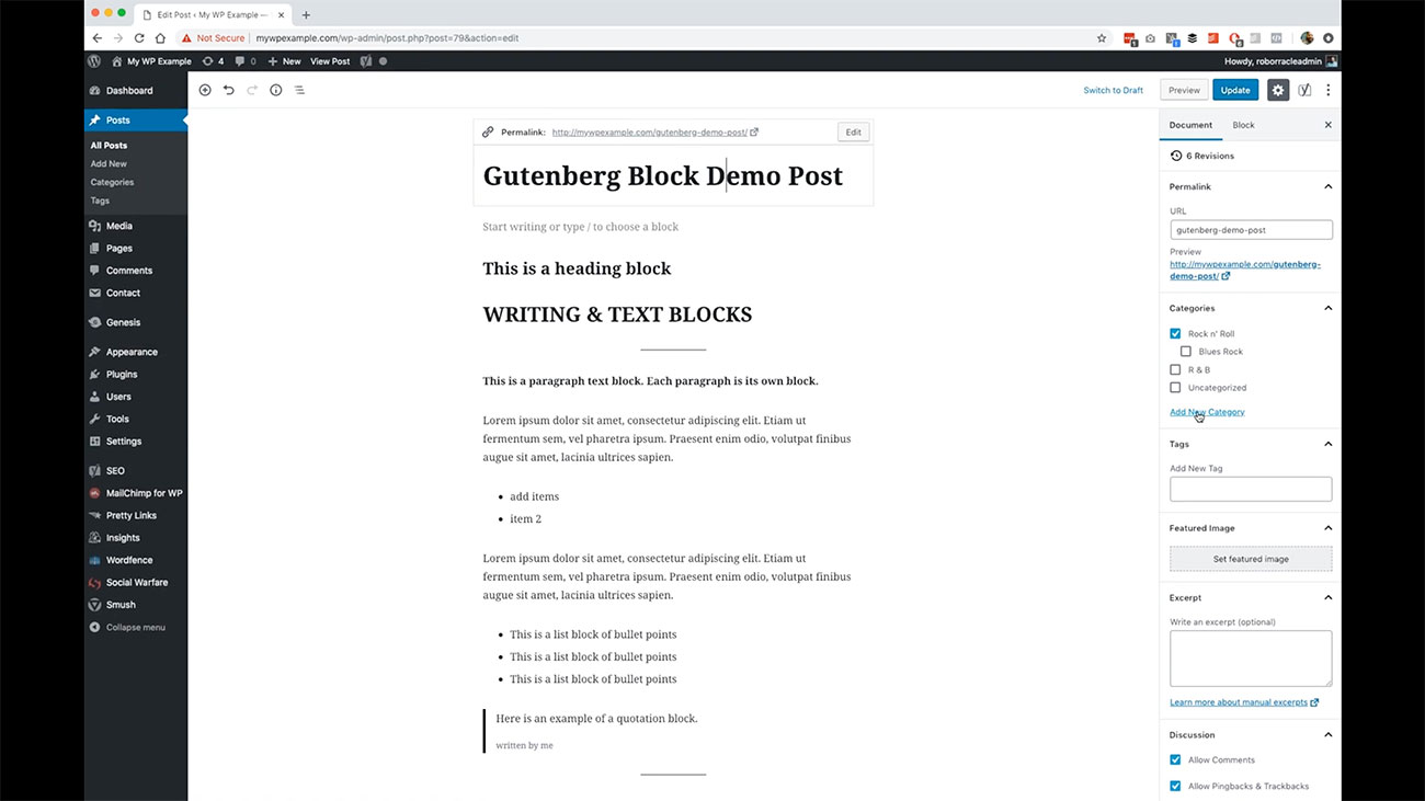 How To Use The Gutenberg Editor